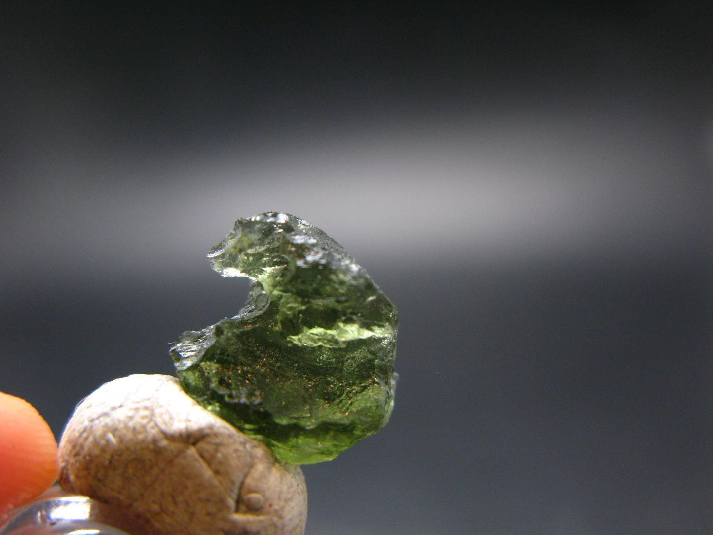 Moldavite Tektite Raw Piece from Czech Republic - 0.4" - 4.80 Carats - 0.96 Grams