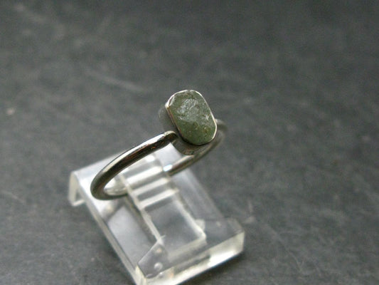Gem Green Kornerupine Silver Ring From Tanzania - 1.92 Grams - size 6
