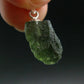 Moldavite Tektite Silver Pendant from Czech Republic - 0.8" - 1.13 Grams