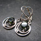 Moldavite Tektite Silver Earrings from Czech Republic - 4.29 Grams