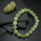 Prehnite Genuine Bracelet ~ 7 Inches ~ 10mm Round Beads