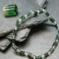 Green Tourmaline & Quartz Genuine Bracelet ~ 7 Inches ~ 5mm Crystal Beads