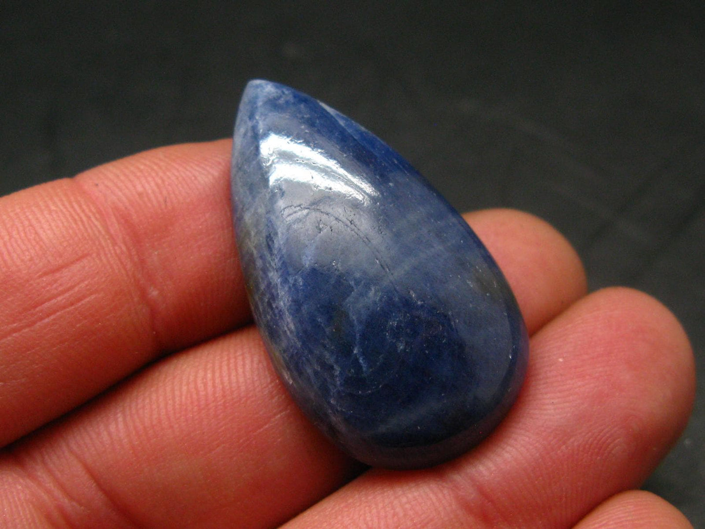 Blue Sapphire Corundum Cabochon From Madagascar - 1.5" - 13.65 Grams