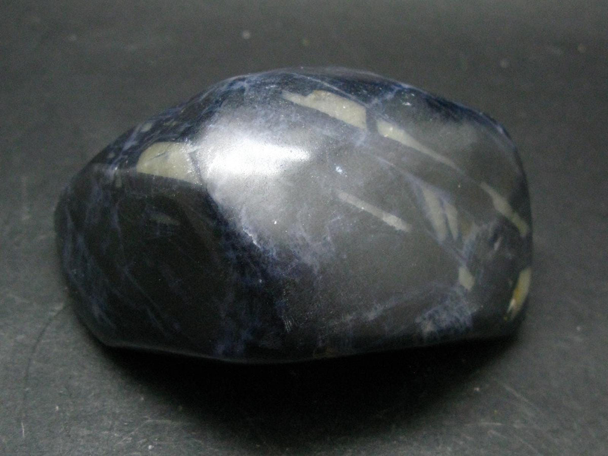 Blue Sapphire Corundum Polished Stone From Guinea - 3.9" - 521 Grams