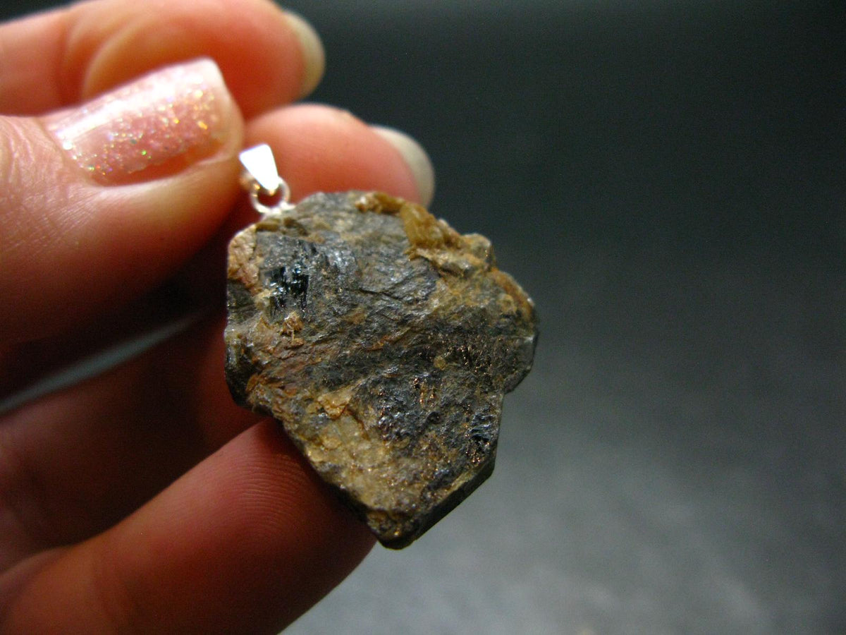 Cassiterite Silver Pendant From Bolivia - 1.3" - 12.26 Grams