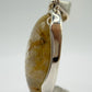 Golden Rutilated Quartz Pendant – Natural Needle Crystal in Sterling Silver