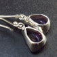 Orchid St. Valentine Gem!! Drop Shaped Facetted Natural Amethyst 925 Sterling Silver Drop Earrings - 1.1" - 3.7 Grams