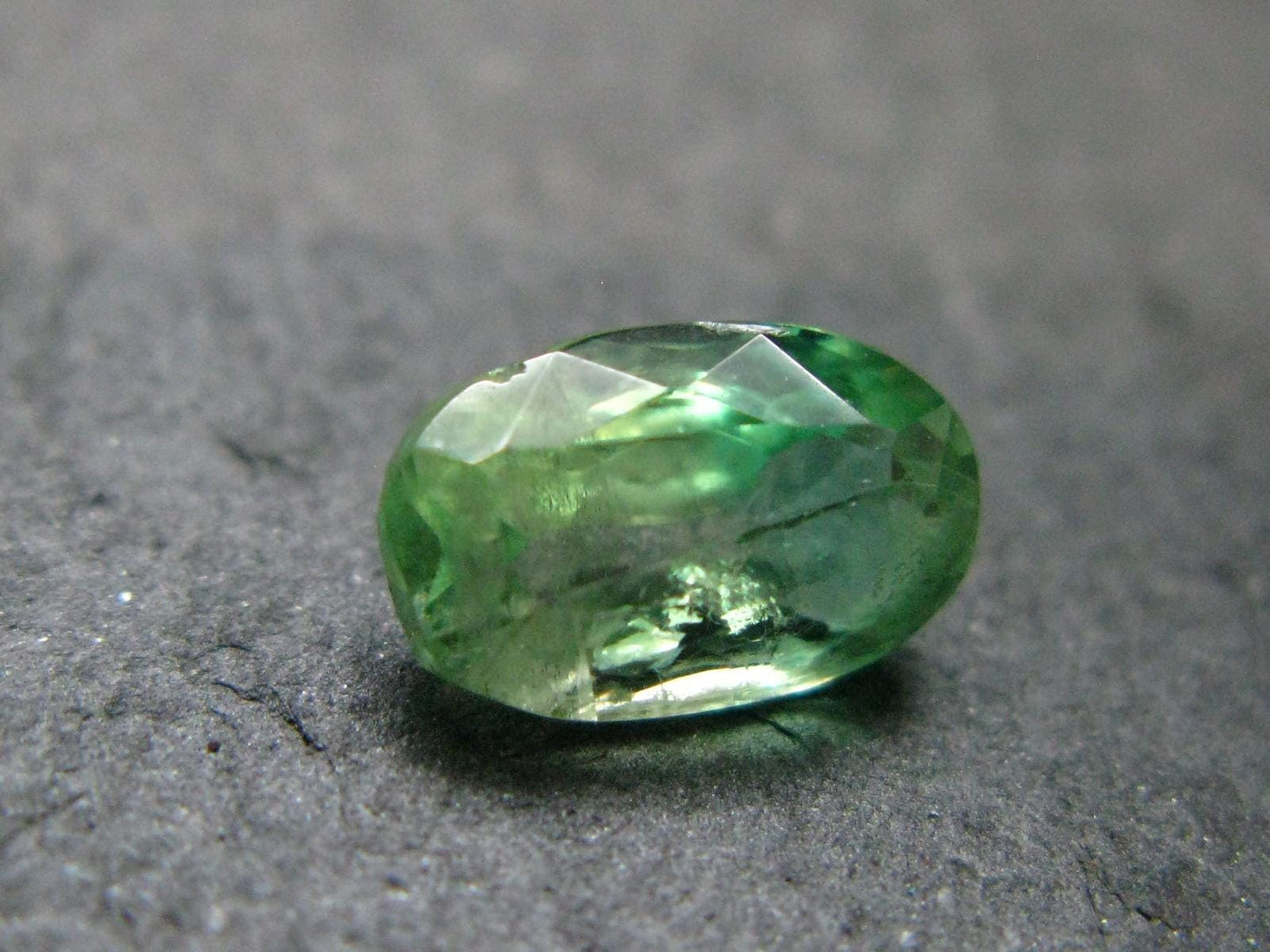 Gem Green Hiddenite Spodumene Facetted Cut Stone From Brazil - 1.28 Carats