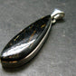 Very Rare Sterling Silver Nuumite Nuummite Pendant From Greenland - 1.8" - 6.27 Grams