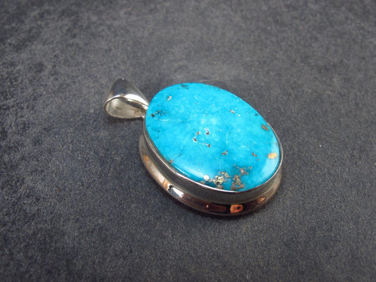 Turquoise Silver Pendant - 1.2" - 6.30 Grams