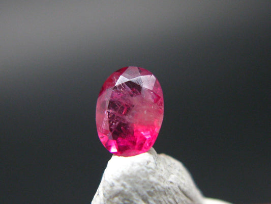 Beautiful Rare Gem Bixbite Red Beryl Emerald Cut Stone From Utah USA - 0.22 Carats - 4.8x3.3 mm