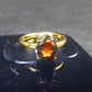 Rare Black Opal Gold Plated Silver Ring from Australia - Size 6 - 1.97 Grams