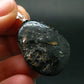 Very Rare Sterling Silver Nuumite Nuummite Pendant From Greenland - 1.4" - 8.84 Grams