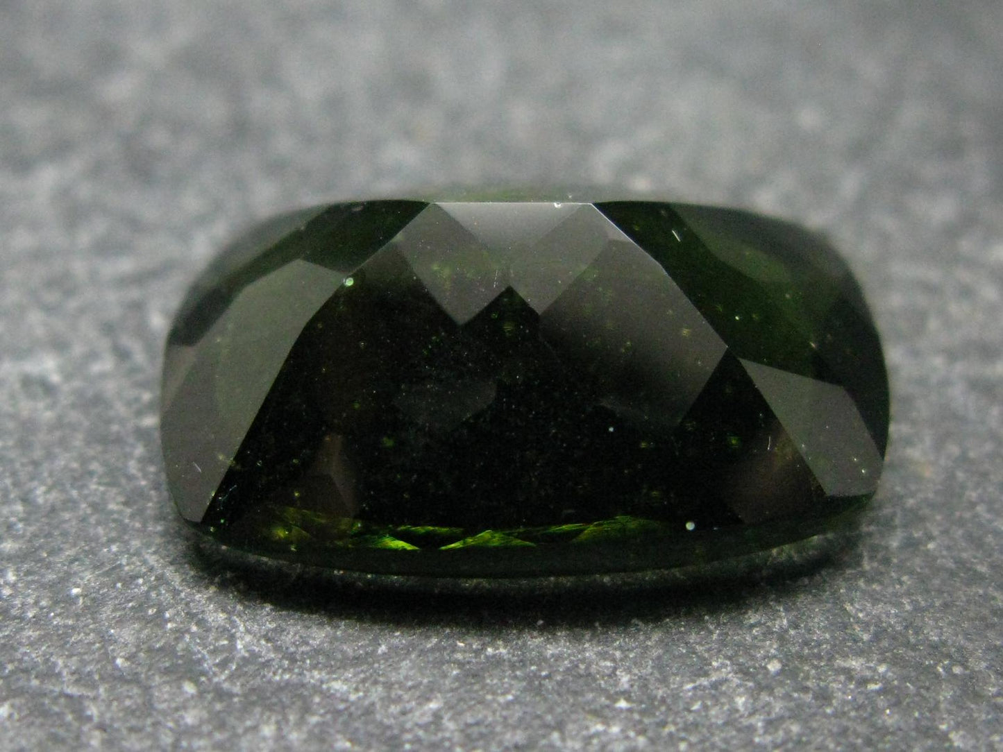 Moldavite Tektite Gem Cut Facetted Stone from Czech Republic - 14.50 Carats - 20x15mm