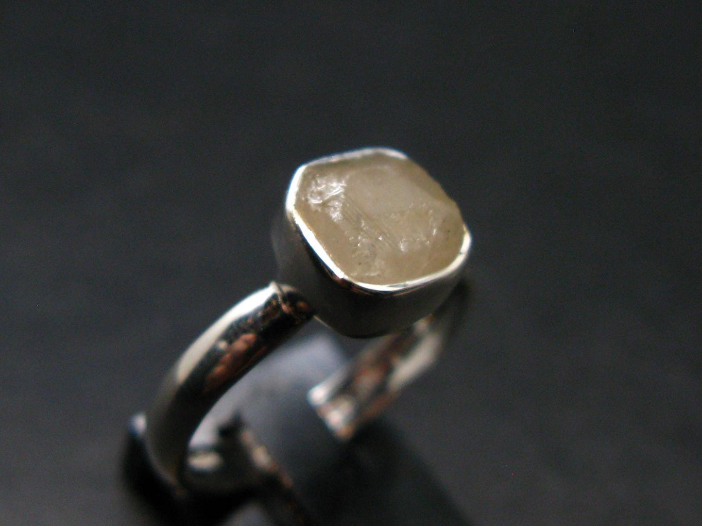 Phenakite Phenacite Crystal Silver Ring From Nigeria - Size 7 - 1.98 Grams