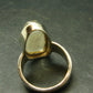 Natural Gem Raw Libyan Desert Glass Tektite Sterling Silver Ring from Libya - Size 9 - 8.96 Grams