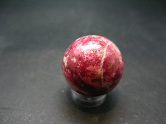 Rare Red Thulite Sphere Ball From Norway - 0.9" - 23.15 Grams