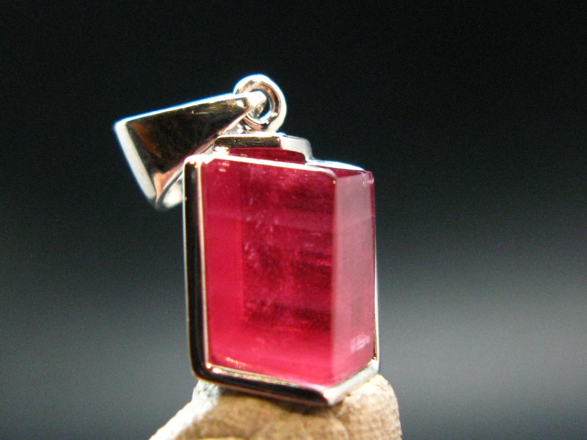 Rhodochrosite Sterling Silver Pendant From Alma Colorado - 0.9" - 3.26 Grams