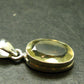 Gem Libyan Desert Glass Tektite Faceted Pendant Sterling Silver from Libya - 1.1" - 3.88 Grams