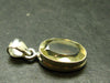 Gem Libyan Desert Glass Tektite Faceted Pendant Sterling Silver from Libya - 1.1" - 3.88 Grams