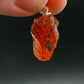 Raw Fire Opal Sterling Silver Pendant From Mexico - 1.0" - 1.24 Grams