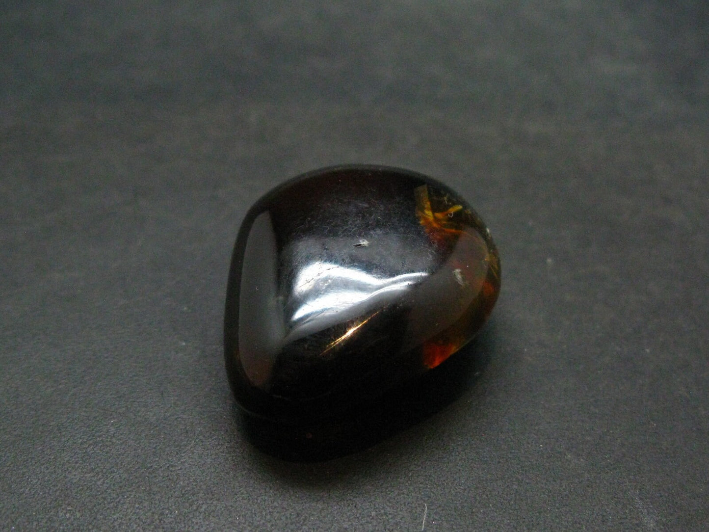 Rare Large Blue Amber Tumbled Piece Fluorescent From Indonesia - 0.9" - 5.6 Grams