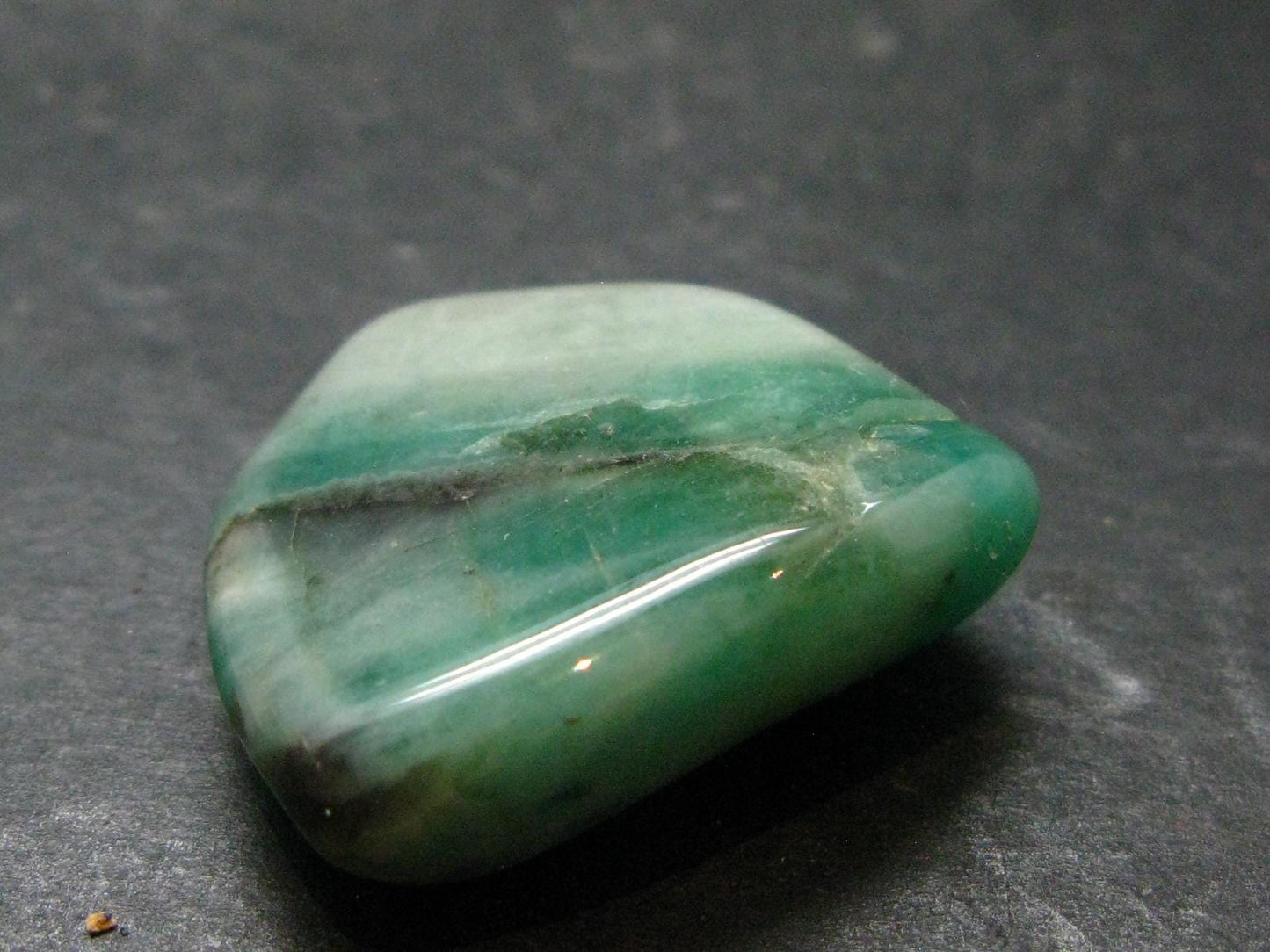 Natural Emerald Tumbled Stone from Brazil - 1.1" - 10.81 Grams