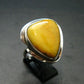 Natural Baltic Amber 925 Silver Ring - Size 10.25