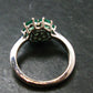 Emerald Faceted Silver Ring from Colombia - 2.94 Grams Total - Size 6