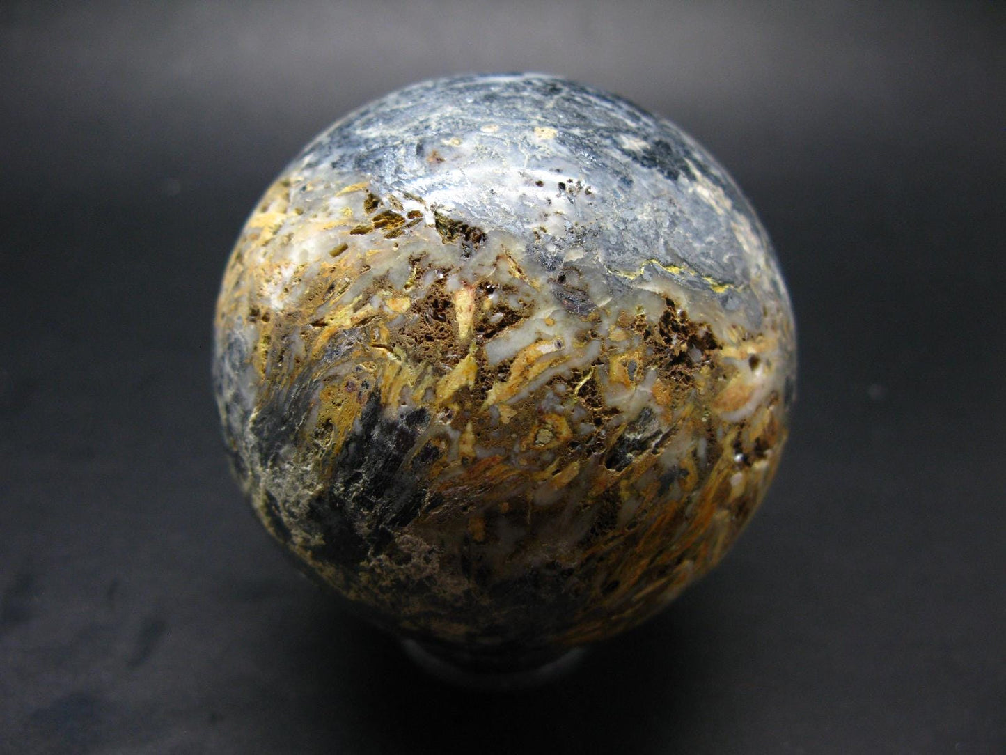 Rare Stibnite Sphere Ball From China - 636 Grams - 2.9"