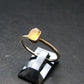 Libyan Tektite Sterling Silver Ring from Libya - Size 10 - 2.01 Grams