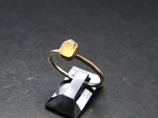 Libyan Tektite Sterling Silver Ring from Libya - Size 10 - 2.01 Grams