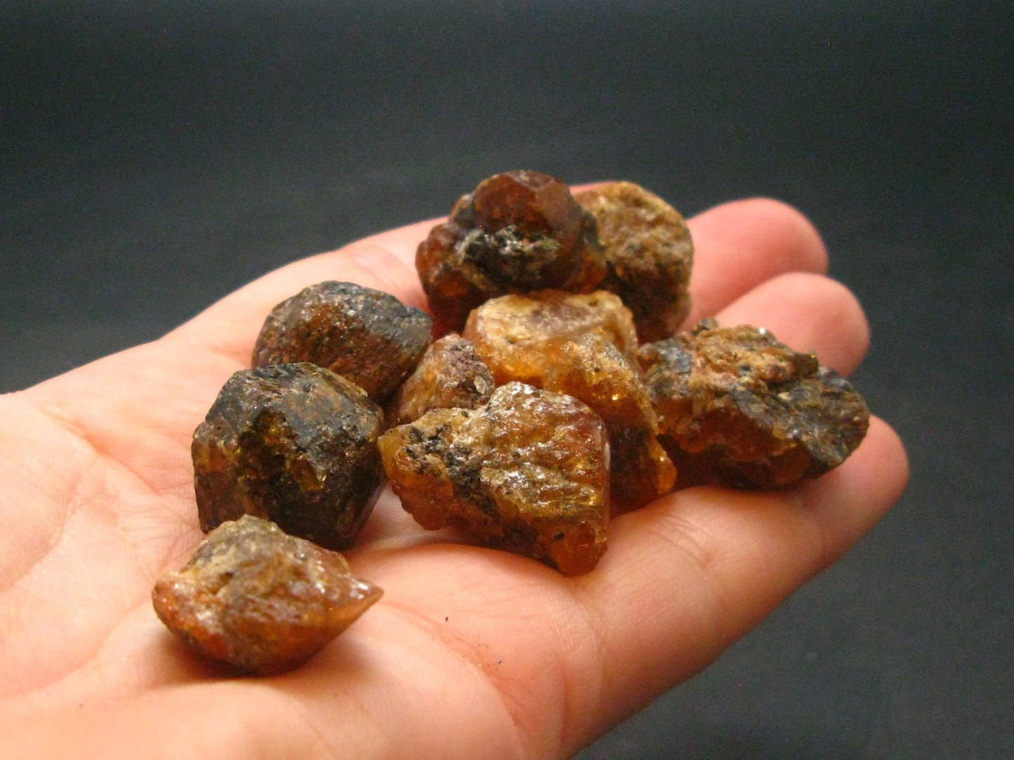 Lot of 10 Rare Spessartine Garnet Crystals From Tanzania - 61.90 Grams