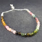 Watermelon Tourmaline Silver Bracelet From Brazil - Size Adjustable - 2.84 Grams