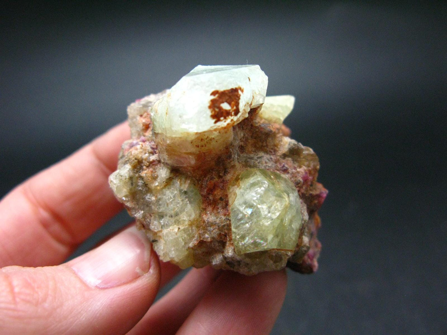 Rhodizite Rhodozite Cluster From Madagascar - 47.71 Grams - 1.6"