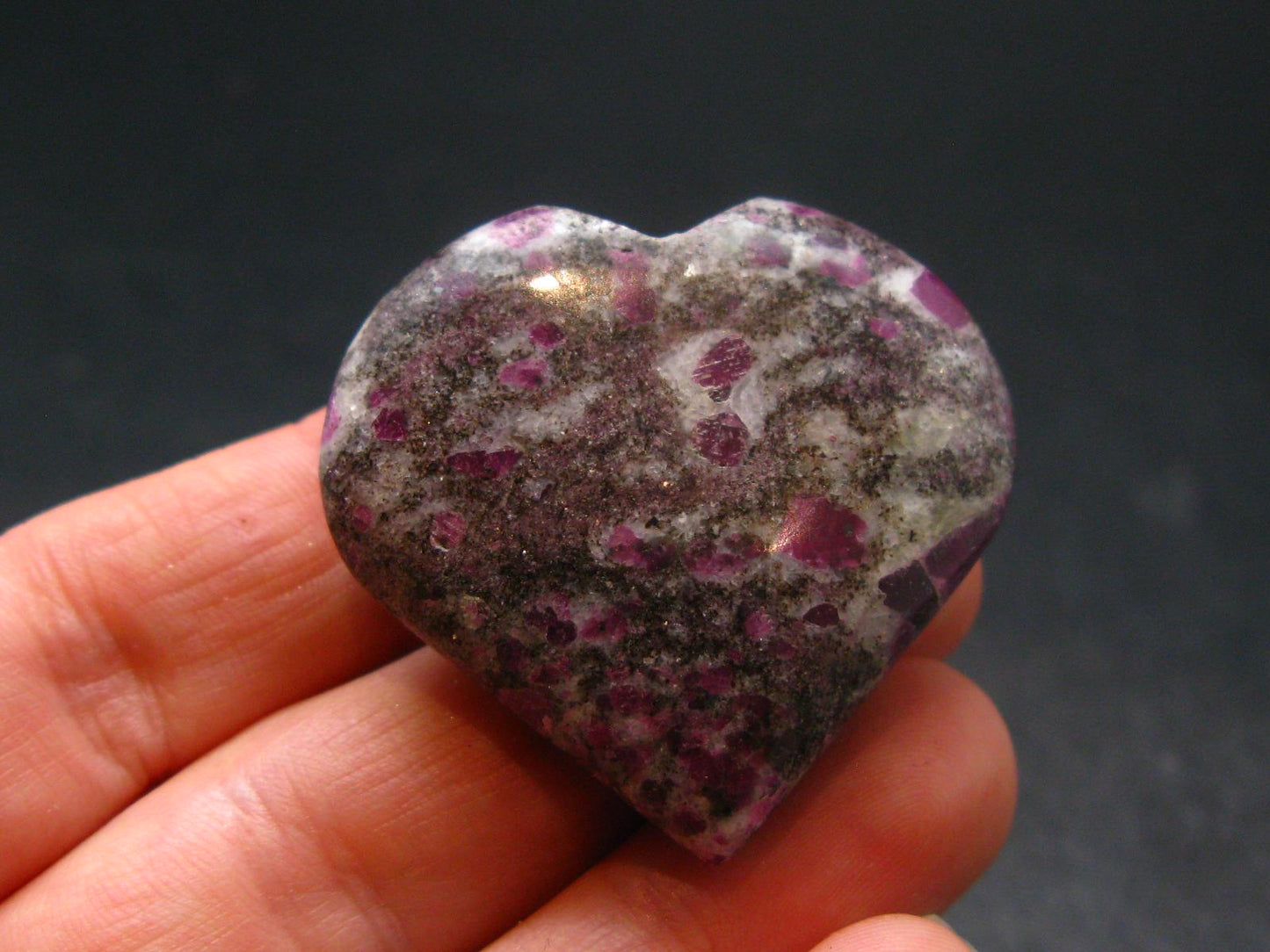 Ruby Heart From India - 1.4"