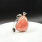 Natural Rhodochrosite Pendant in Sterling Silver Leaf Design | Pink Crystal Necklace | Jewelry Gift