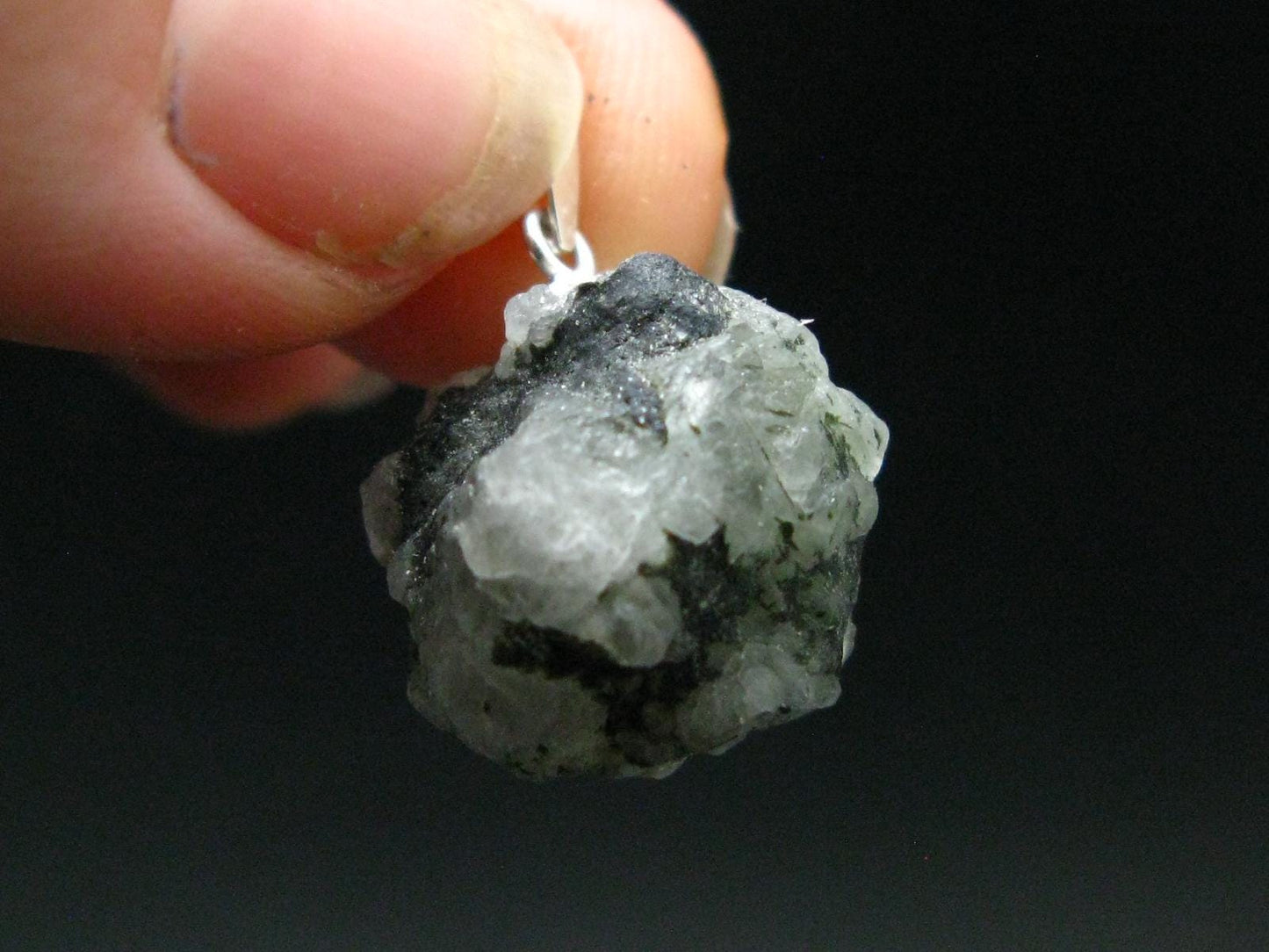 Phenakite Phenacite Crystal Silver Pendant From Russia - 0.8" - 3.59 Grams