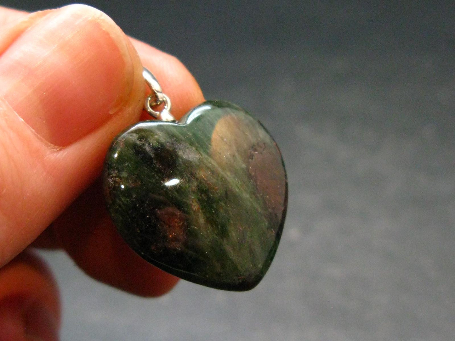 Rare Eclogite Heart Pendant From Norway - 1.0" - 4.05 Grams