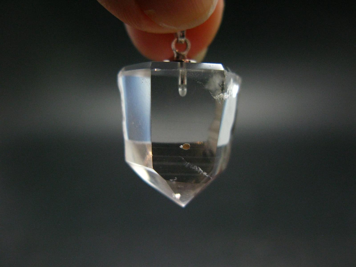 Lemurian Quartz Crystal Pendant From Brazil - 1.2" - 6.27 Grams