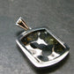 Rare Brahin Meteorite Slice With Olivine Pallasite Silver Pendant from Belarus - 1.2" - 4.36 Grams