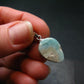 Rare Blue Larimar Pectolite Silver Pendant From Dominican Republic - 0.9"