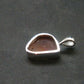 Raw Fire Opal Sterling Silver Pendant From Mexico - 1.7" - 1.01 Grams
