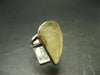 Natural Gem Raw Libyan Desert Glass Tektite Sterling Silver Ring from Libya - Size 9 - 7.6 Grams