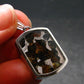 Rare Brahin Meteorite Slice With Olivine Pallasite Silver Pendant from Belarus - 1.3" - 4.48 Grams
