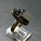 Unpolished Elite Shungite Silver Ring from Russia - Size 7 - 4.59 Grams
