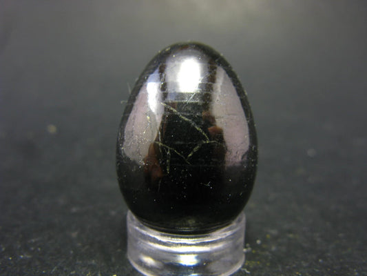 Black Shungite Egg From Russia - 1.0"