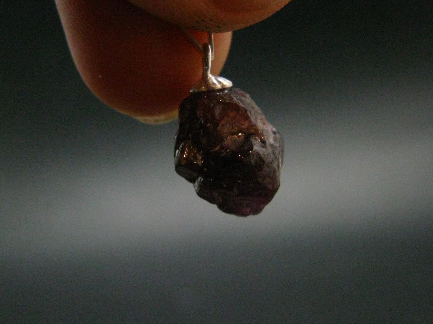 Rare Zircon Crystal Silver Pendant From Tanzania - 0.7" - 2.04 Grams