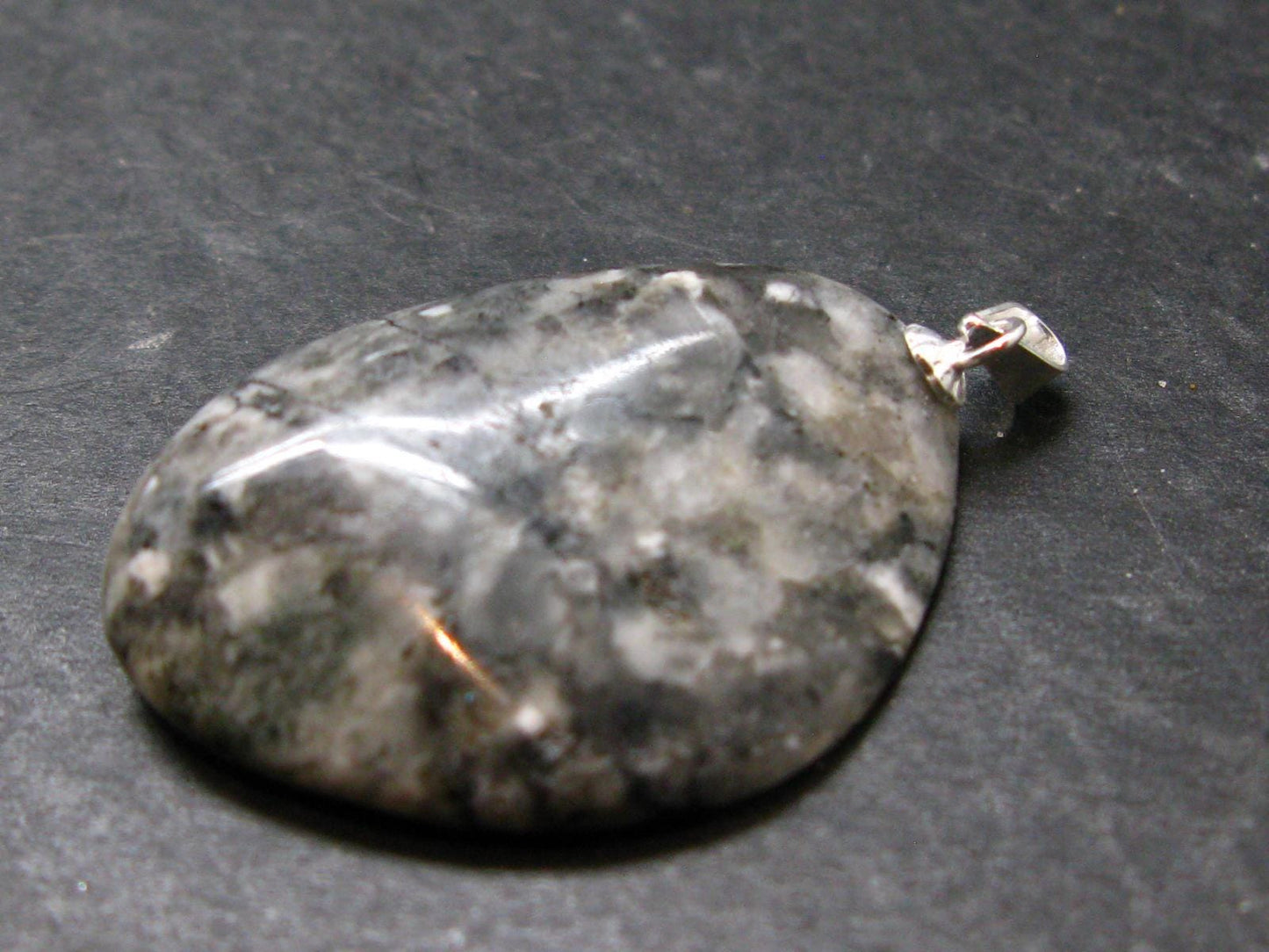 Rare Impactite Silver Pendant From Norway - 1.5"