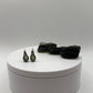 Minimalist Moldavite Earrings – Sterling Silver - Weight 2.94 Grams
